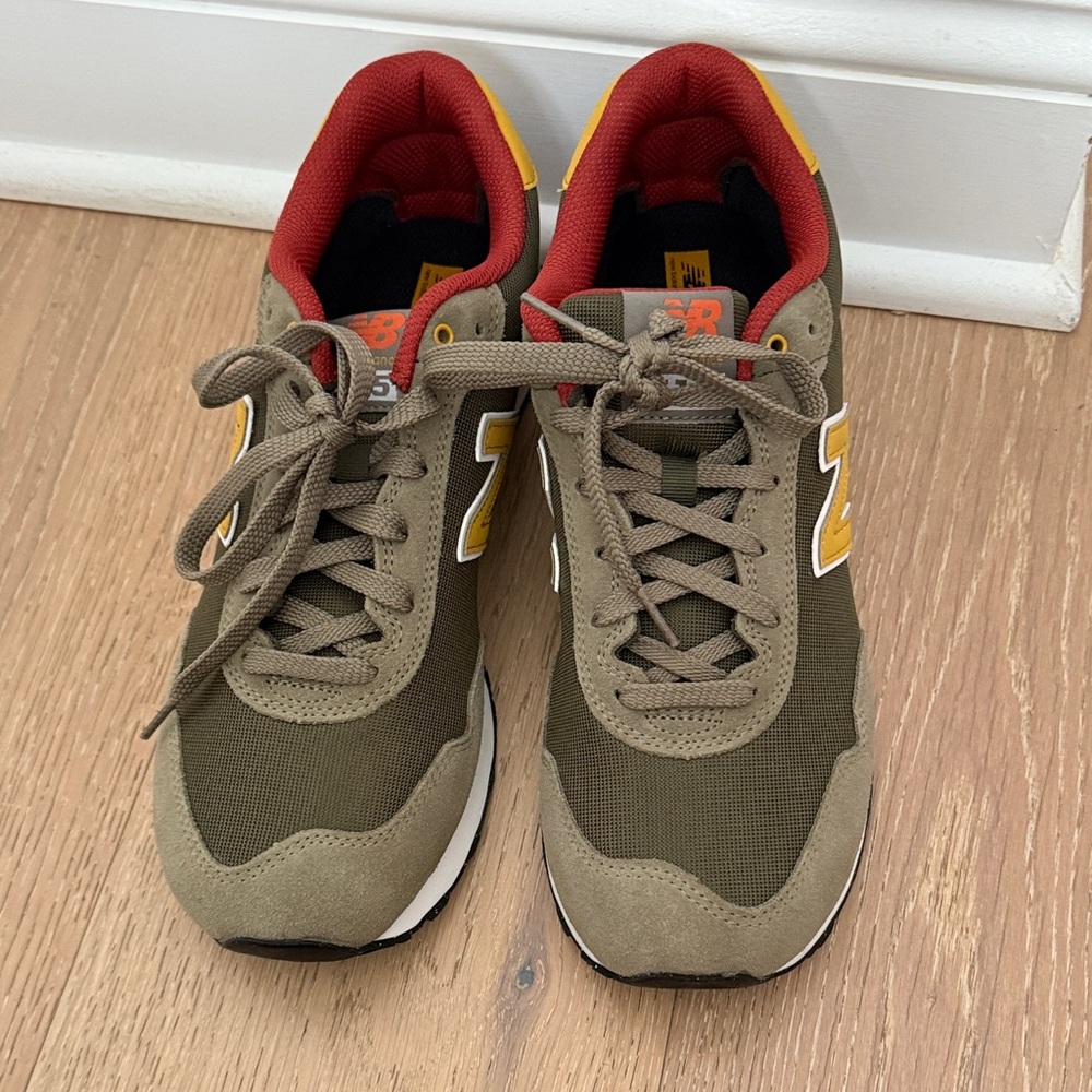 New Balance Men's Khaki and Red Sneakers